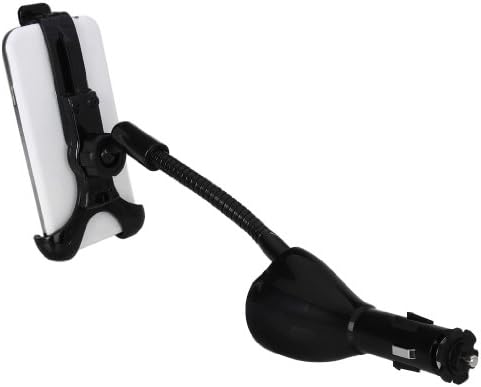 Excalvan Adjustable 2 in 1 USB Car Charger Car Mount Holder with Cigarette Lighter Adapter for SAMSUNG GALAXY S4, S3, HTC Desire X; Evo 4G LTE; One; Titan I, Nokia Lumia 928; Sony Xperia P; Sony XPERIA Z L36h, LG L70; LG G2;LG G2 mini; LG Google Nexus 5;LG LUCID 4G; LG Optimus F5;LG Optimus L9 P769;ZTE Open C Firefox OS 1.3 and other Smartphone (width from 45-75mm)