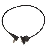 【ノーブランド品】 右アングル　USB2.0 BオスーUSB Bメスソケット　パネル延長ケーブル　コード　耐久性