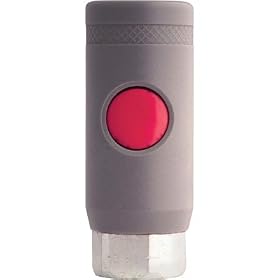 Milton M-Style Safety Coupler - Push Button, 1/4in. FNPT M-Style, Model# S99705