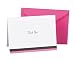 Hortense B. Hewitt Wedding Accessories Thank You Note Cards, Fuchsia Trimmed, Pack of 50