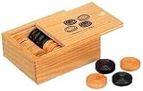 1" Wooden Checkers In Box