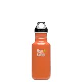 Klean Kanteen 18-Ounce Classic Sport Cap 2.0 Stainless Steel Water Bottle, Commuter Orange