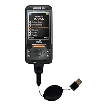 Retractable USB Cable for the Sony Ericsson W850i with Power Hot Sync and Charge capabilities - Gomadic Brand w/ TipExchange Technology