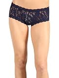 Hanky Panky Signature Lace Boyshorts, MEDIUM, Navy Blue