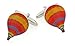 Hot air balloon shaped cufflinks with presentation