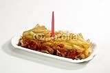 Wallmonkeys Peel and Stick Wall Decals - Currywurst with French Fries - 60