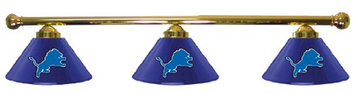 Detroit Lions Pool Table Light - Brass Bar