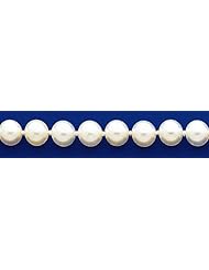 Genuine IceCarats Designer Jewelry Gift 14K 5.5-6Mm White Akoya Saltwater Cultured Pearl Necklace In 20.00 Inch