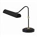 LED Vertical Upright Desk Lamp in Black with Polished Brass