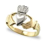 14k Two Tone Claddagh Ring