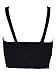 Persun Women Black Cut Out Bodycon Cross Front Crop Top