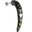 14 Gauge Organic Buffalo Horn TRIANGLE ABALONE Hook Labret