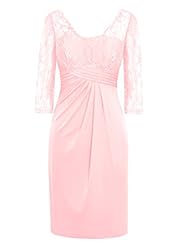 Chiffon Knee Length Evening Dress/Bridesmaid Dress/Mother-of-the-Bride Dress/Prom Dress/Wedding Party Dress 