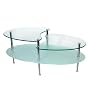 Coffee Table with Glass Top in Chrome Finish