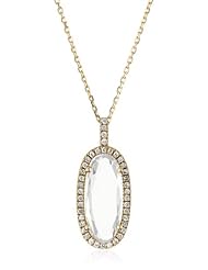 Suzanne Kalan "The Classics" Oval White Topaz Necklace