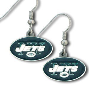 NFL Dangling Earrings - New York Jets Logo