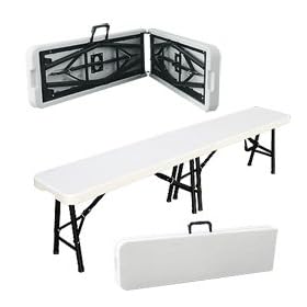 Palm Springs 6ft Folding and Portable Bench White