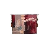 Review ArtExpression  / Contemporary Crimson II - Artist: Carol Robinson - Fabric Size: 42.00 by 53.00 inches Wall Tapestry with hanging rods and tassels included
