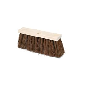  Rubbermaid FG9B2100 Hardwood Block Street Broom, 16 inch Head Width, Brown