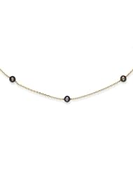 14K Black Freshwater Cultured Pearl Necklace