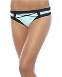 Betsey Johnson The Zipper strip Lo Rise Thong in Jamaica Blue,Intimates for Women