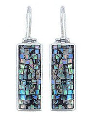 Janice Girardi Rectangle Mosaic Abalone Earrings