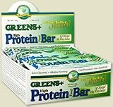 Greens Plus - High Protein Bars Box of 12 - Natural Flavor