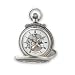 Charles Hubert Antique Chrome Finish Skeleton Pocket Watch