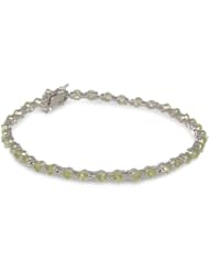 Sterling Silver Peridot Bracelet, 7.25"