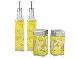 Grant Howard Associates Lemon Slices Series Cruet Set with Salt & Pepper 4-pc.