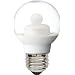 GE Lighting 76452 Energy Smart LED Globe Light Bulb, White, Medium Base, 2-Watt