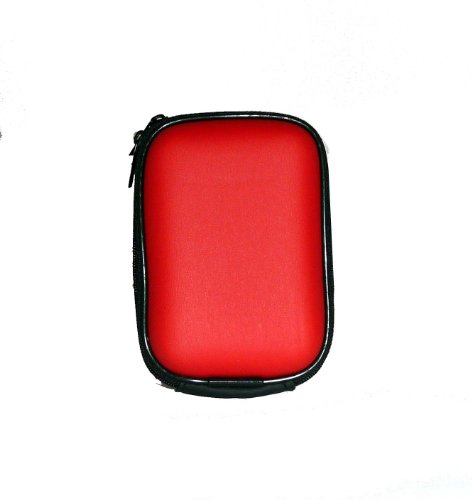 Waterproof Red Camera Hard Case for Kodak EasyShare M530 M575 C123 C182 C195 Casio EXILIM H5,Z2000,Fuji finepix AV200 AV105 AV130 Z700 Z800 AX280 F80,Samsung PL200 PL150 PL80 ES71 ES70 ST1000,Sony W320 W350 W380 TX5, Nikon L22,L23,S3100,Panasonic Lumix FS35,FS16 and other compact slim digital cameras.
