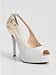 GUESS Women's Hondo3 Peep-Toe Pump,White,5.5 M US