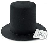 STIFFENED FELT TOP HAT 5-1/2-BLACK