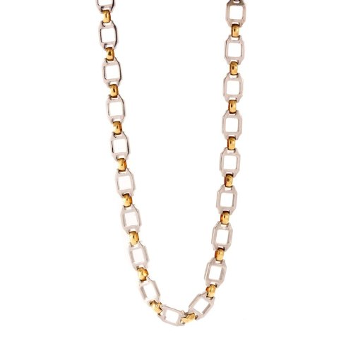 Cartier 18k Yellow Gold & Stainless Steel Necklace