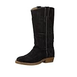 Bronx Damen Lederstiefel (Schwarz, 38)