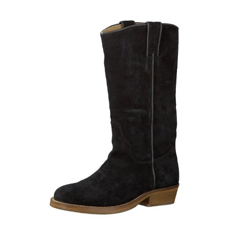 Bronx Damen Lederstiefel (Schwarz, 38)