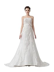 A-line Satin  Lace-Up Applique Sequined Slit  Dress with a Brush/Sweep Train  With a Bow(s) and a Sash 