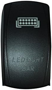 Spriak Rocker Switch for Vehicle Boat -- 5pin 20 Amp Laser On-Off Led Light 12 Volt Blue