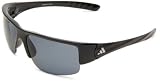 adidas mactelo a379-6050 Rectangle Sunglasses,Shiny Black Frame/Gray Lens,One Size