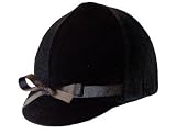 Equestrian Riding Helmet Cover - Black Velvet