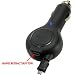 Rubberized Retractable Car Charger for HTC Droid Eris image 1