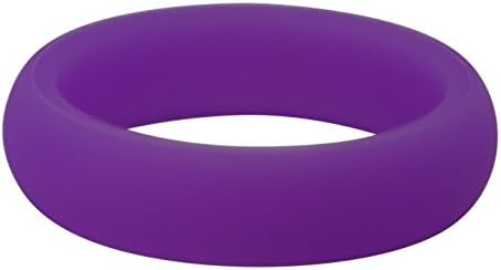 Rubber Diamonds Women's (5.5mm) Purple Silicone Wedding Rings - Tough &amp; Durable Build- Incredible Comfort - Non Slip - High Heat Tolerance - Perfect For Active Lifestyles