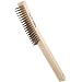Weiler Wire Scratch Brush with Curved Handle, Stainless Steel 302, Straight Wire