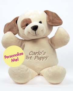 Personalized Custom Embroidered Puppy Dog 12"