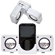 White Speaker Dock (Docking) Station for Creative Zen Vision Mp3 Music Entertainment Player (foldable & fits all models)