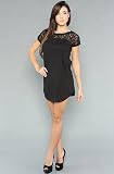 Ezekiel The Chantilly Dress in Black,Dresses for Women, Small,Black