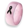 Pink Ceramic Ring with Ribbon Design (8.0 mm) - Sizes 5-9