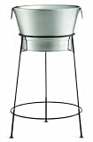 beverage tubs with stand-Tablecraft BTS2137 - Black Metal Beverage Tub Stand For BT21