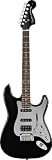 31ChMV44XTL. SL160  Squier by Fender Black and Chrome Standard Stratocaster HSS Rosewood, Black w/ Mirrored Pickguard